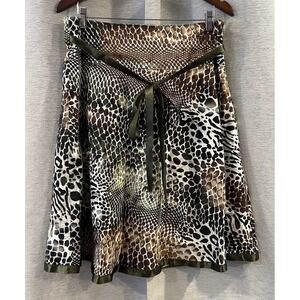 Vintage Y2K‎ ZASHI animal print skirt Belted Size Medium